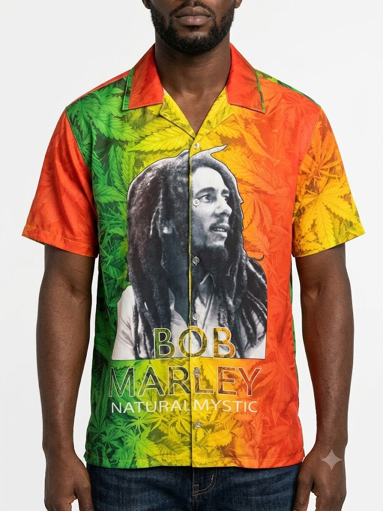 Poly Print Hawaiian Shirts BOFB MARLEY