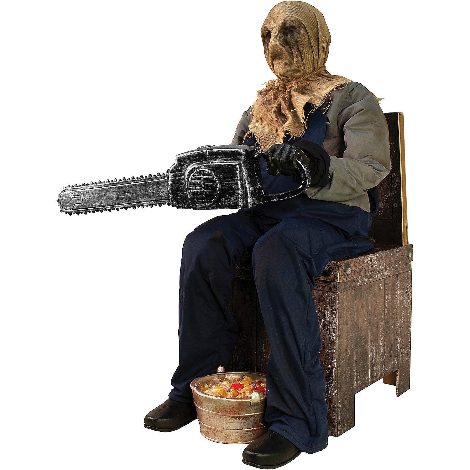 45" Seated Animated Chainsaw Greeter Prop