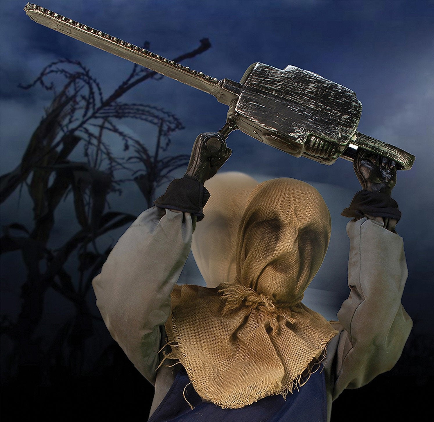 45" Seated Animated Chainsaw Greeter Prop