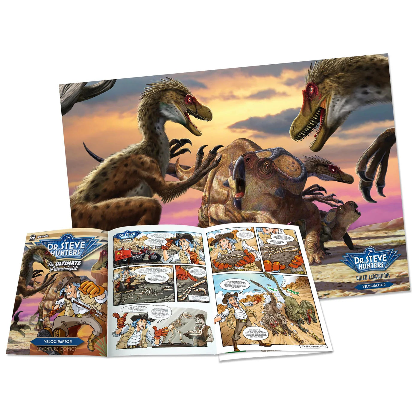 Paleo Expedition Velociraptor Replica Skeleton Kit