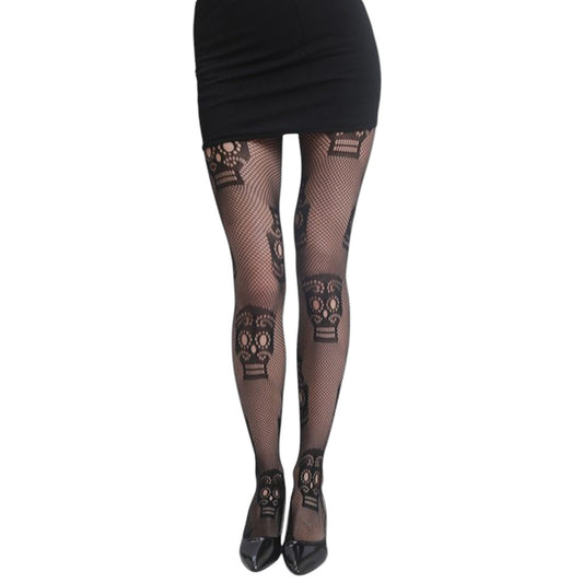 Day of the Dead Fishnet Tights