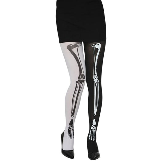 Black and White Skeleton Tights
