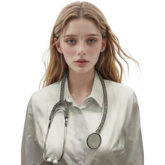 Silver Rhinestone Stethoscope
