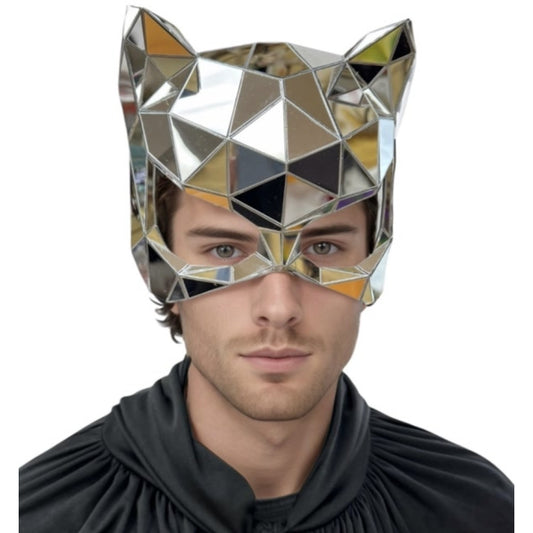 Silver Poly Mirror Mask