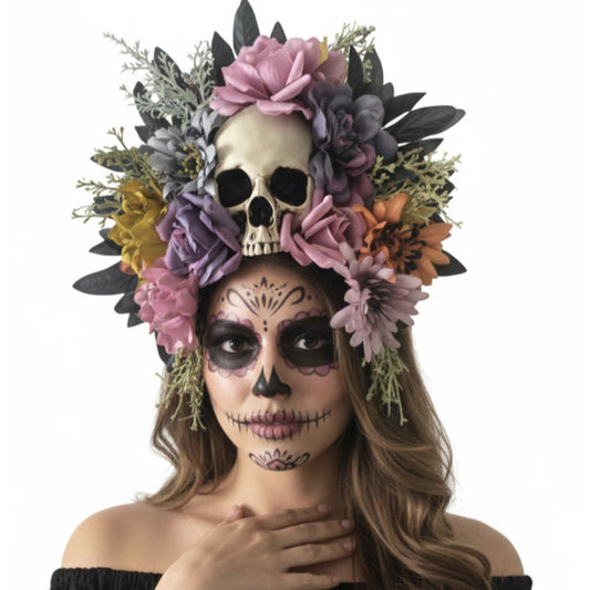 Skull Floral Headband