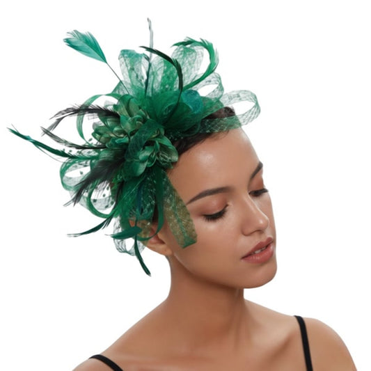 Green  Fascinator