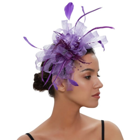 Purple Fascinator