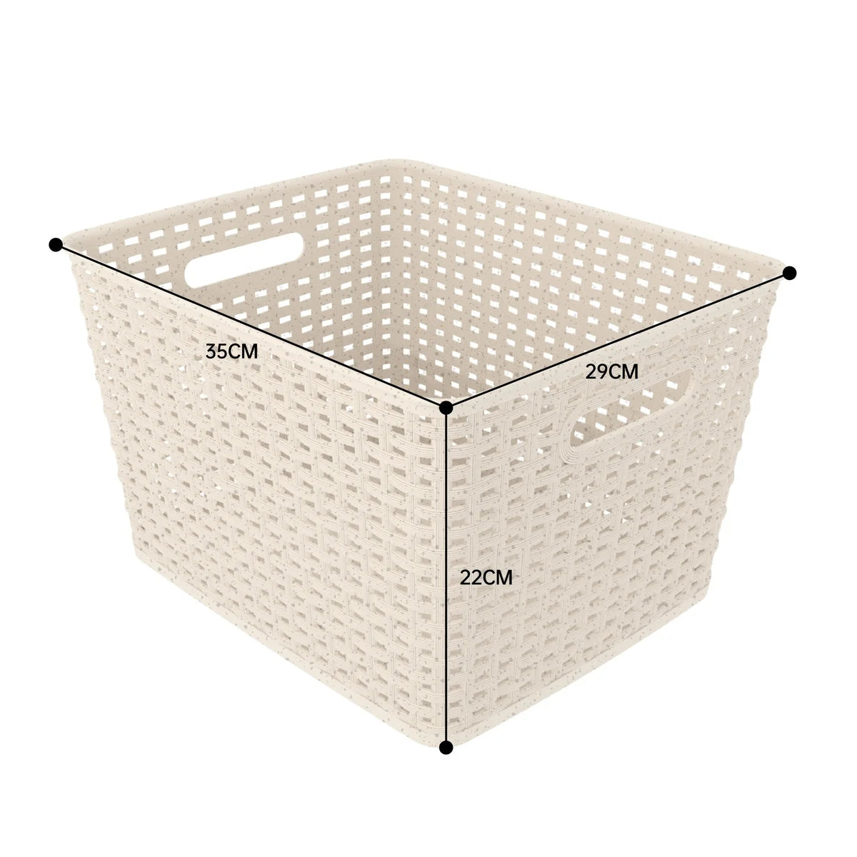 Wheat Straw - S/3 LG Storage Baskets