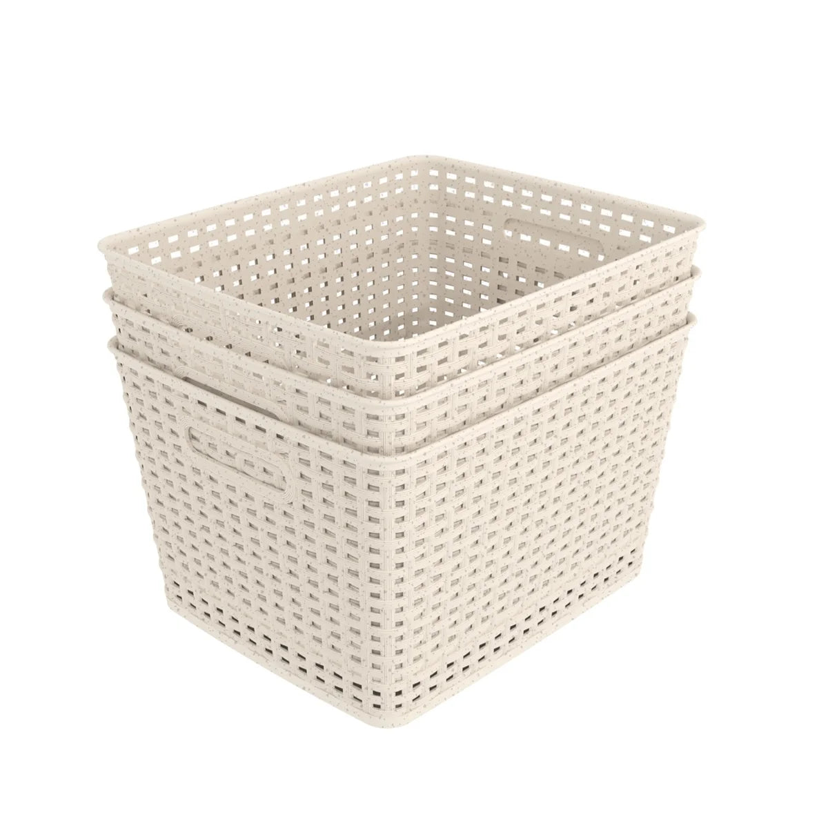 Wheat Straw - S/3 LG Storage Baskets