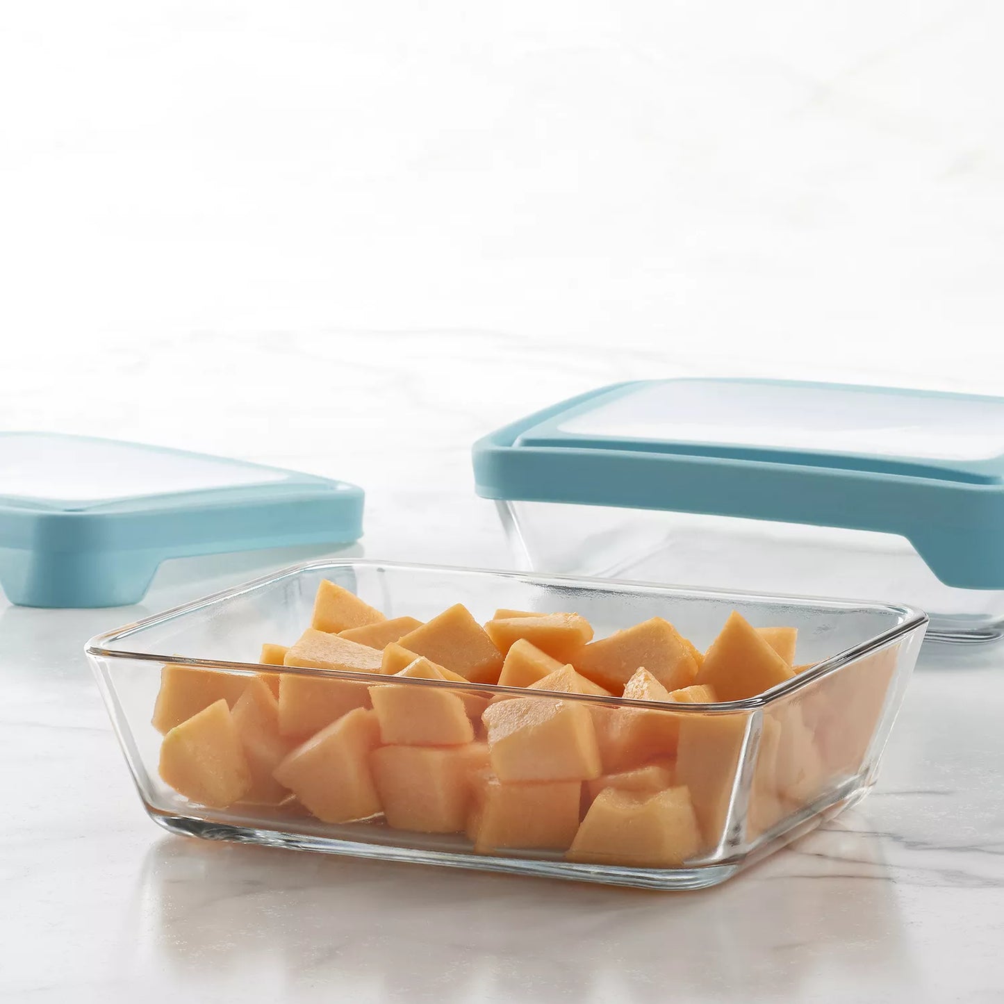 4PC-6C Rect Food Stro VP W/ Mineral Blue Lids