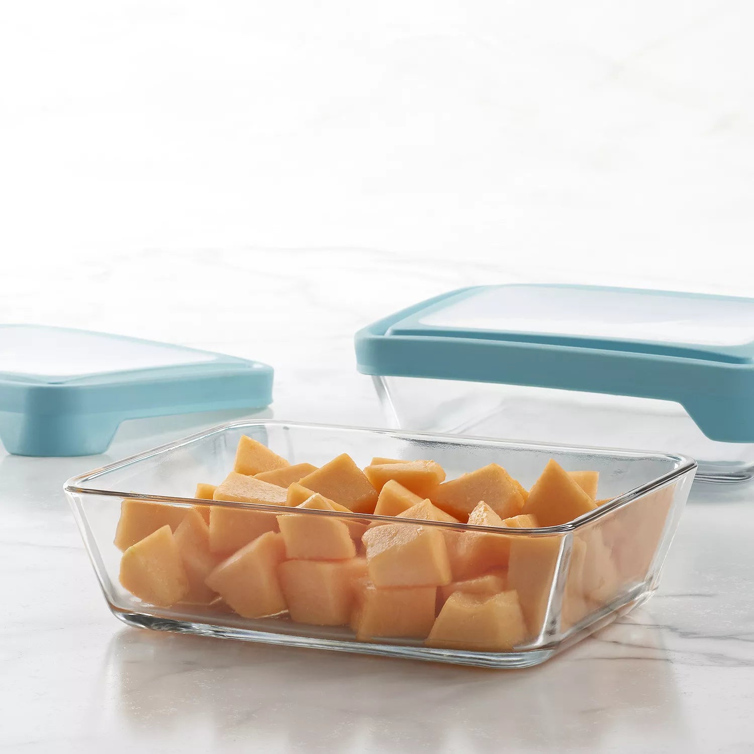 4PC-6C Rect Food Stro VP W/ Mineral Blue Lids