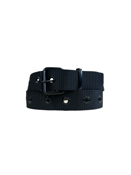 Canvas One Hole Belt Unisex Black