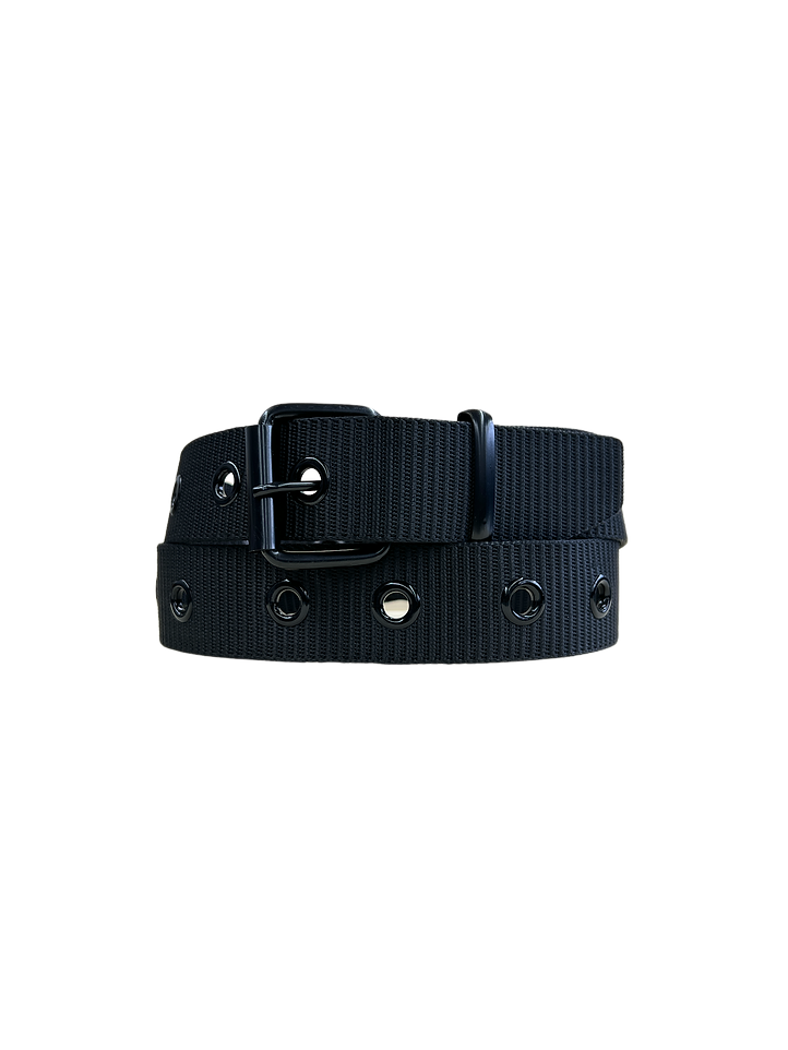 Canvas One Hole Belt Unisex Black