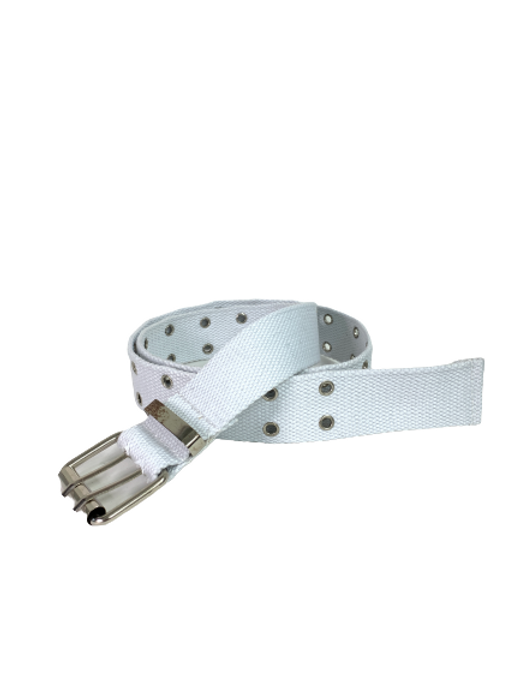 Canvas Two Hole Belt White