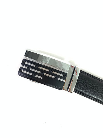 Automatic Buckle Belt Silver Black