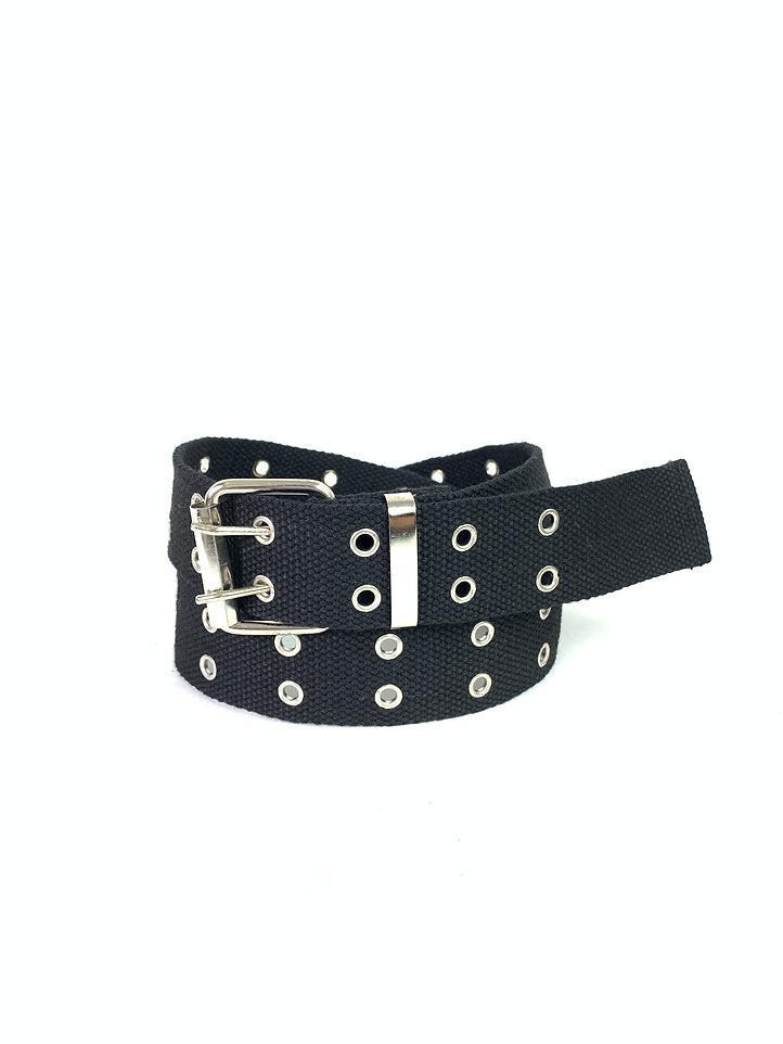 Canvas Two Hole Belt Black
