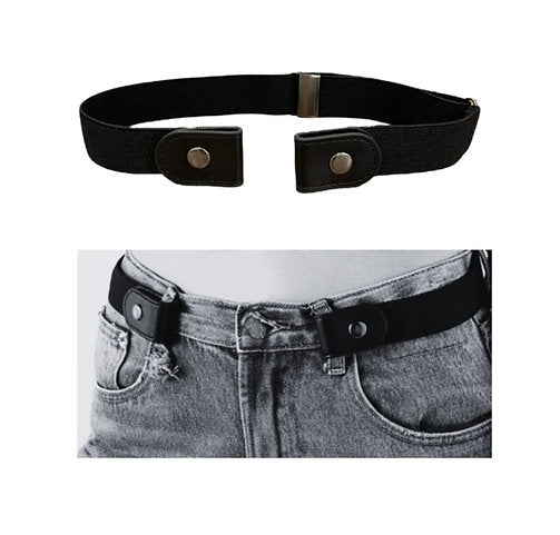 No Buckle Elastic Belt Black