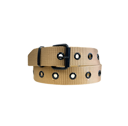 Canvas One Hole Belt Unisex Tan