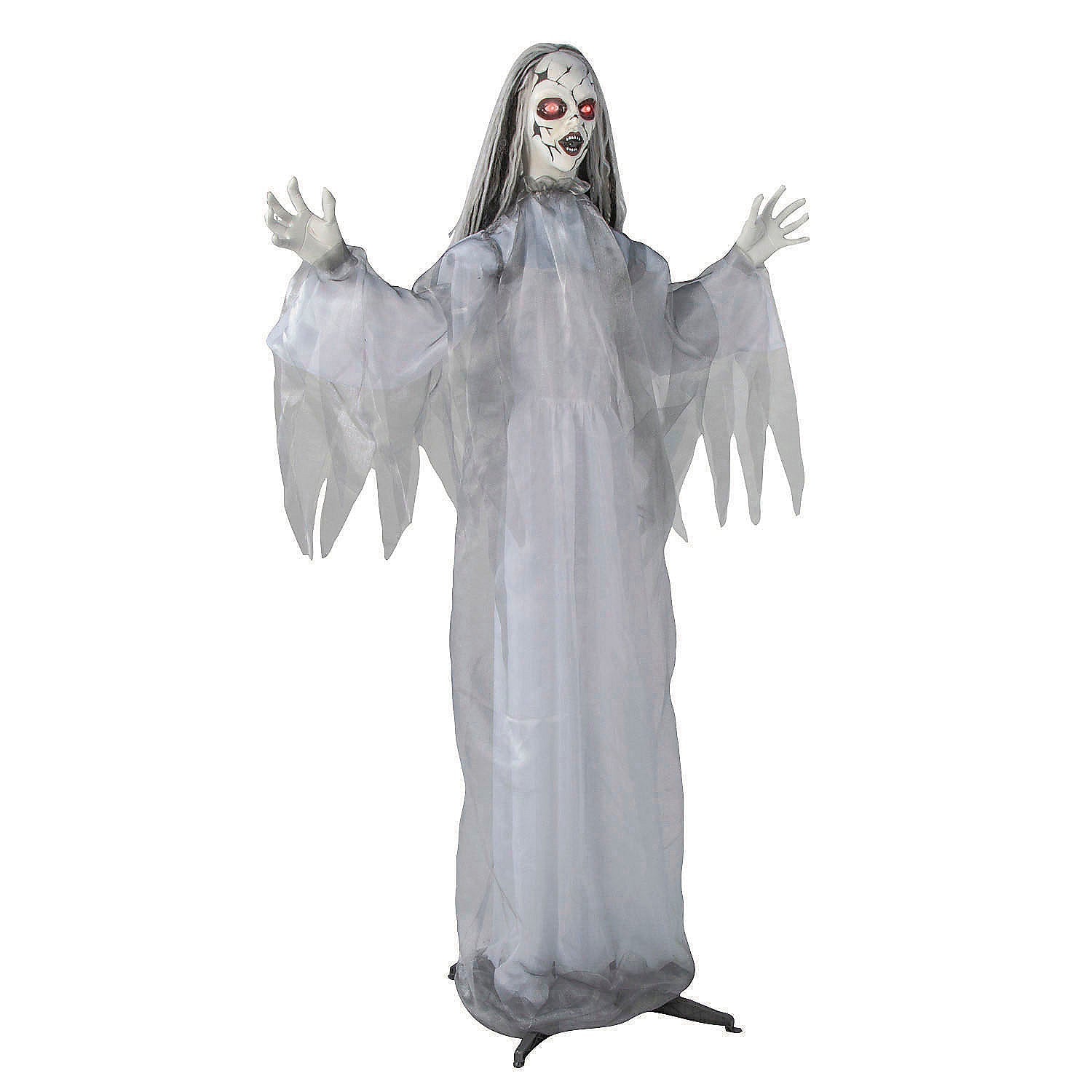 5 Ft. 6" Animated Standing Cracked Face Woman