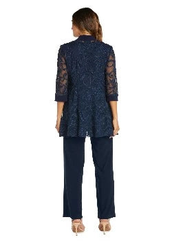 Two-Piece Jacket and  Pantsuit -Navy