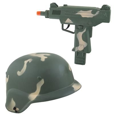 Playset-Army Helmet & Gun-Child