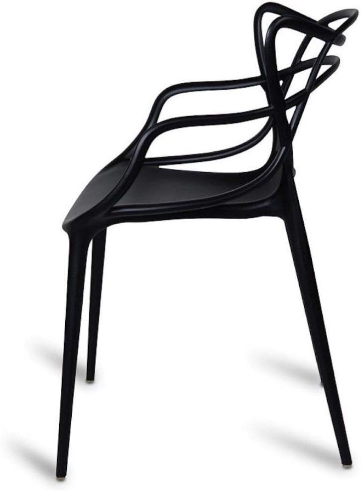 Colorful Modern Design Plastic Chair Black