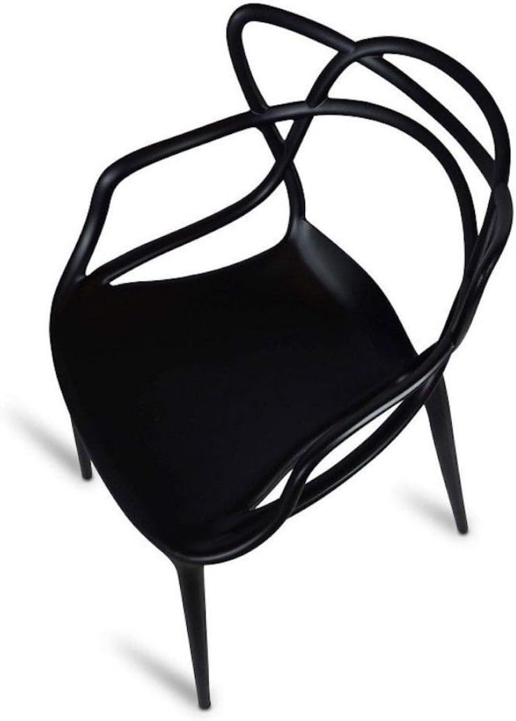 Colorful Modern Design Plastic Chair Black