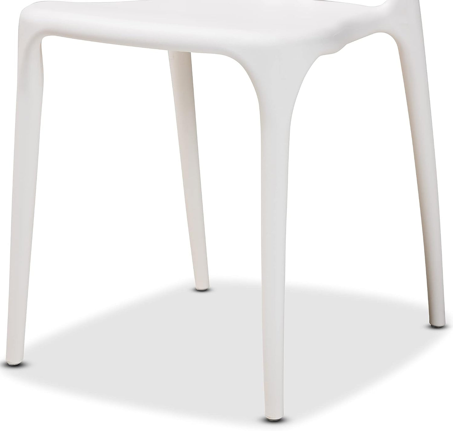 Nordic Style PP Plastic Dining Chair with Backrest White