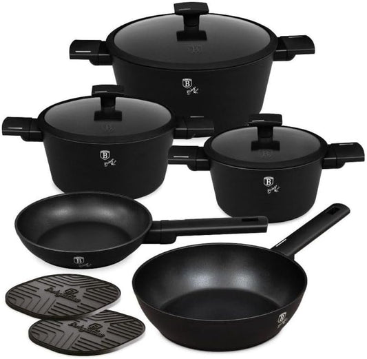 Cookware Set  Black / Silver 10pcs