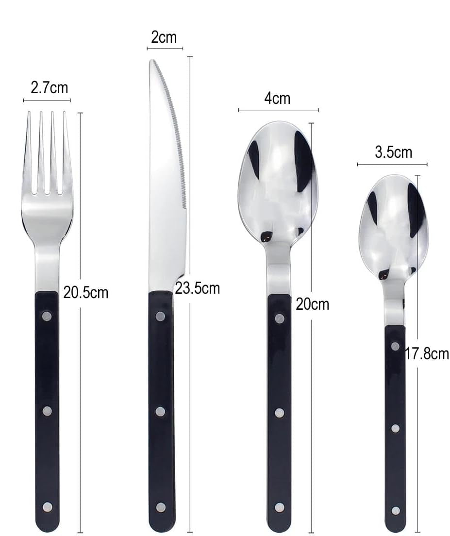 16-Piece Cutlery Set Black