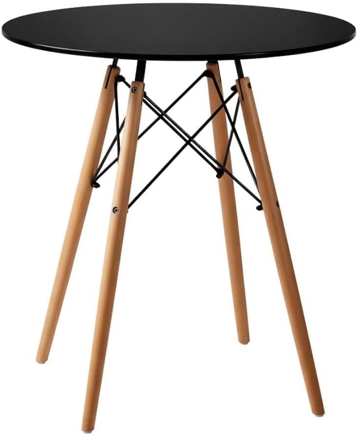 Modern Minimalist Small Round Table Casual Business Black