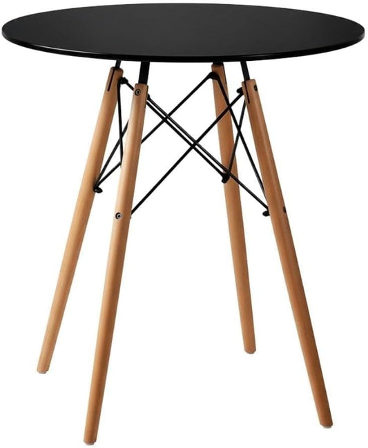 Modern Minimalist Small Round Table Casual Business Black