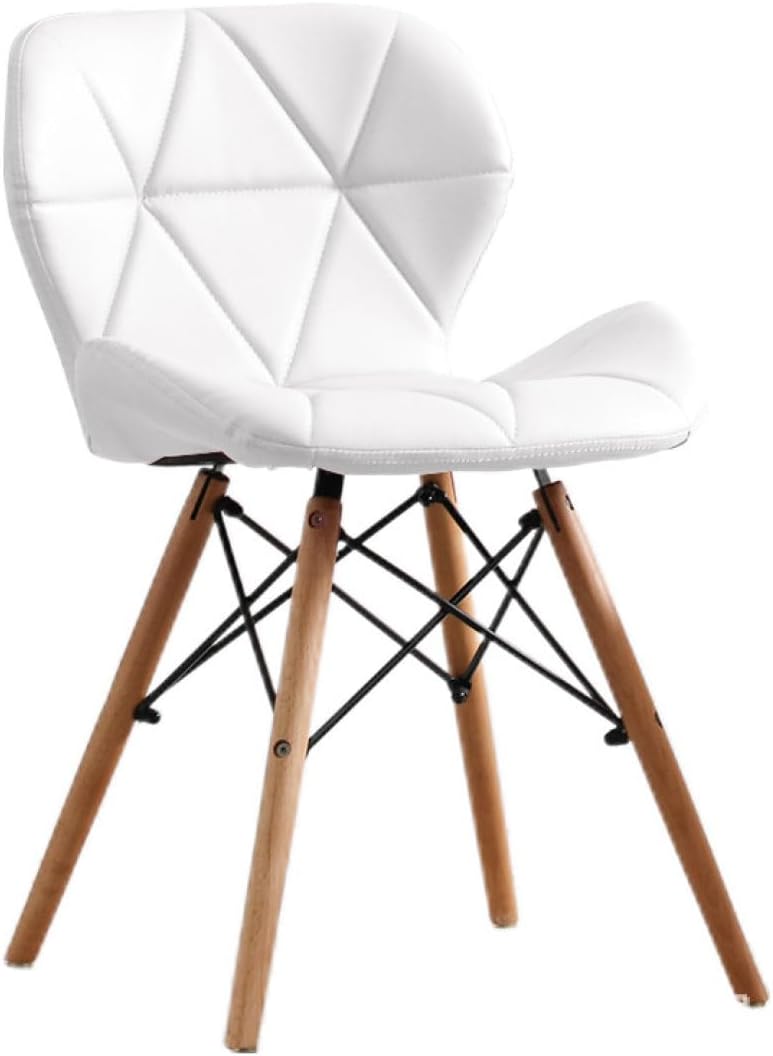 Nordic Tulip Plastic Dining Chair with Soft Cushion White