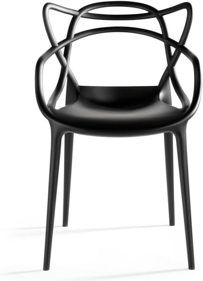 Colorful Modern Design Plastic Chair Black