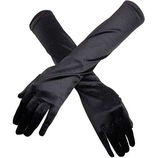 Satin Gloves Balck