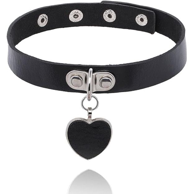 Punk Choker With Black Heart