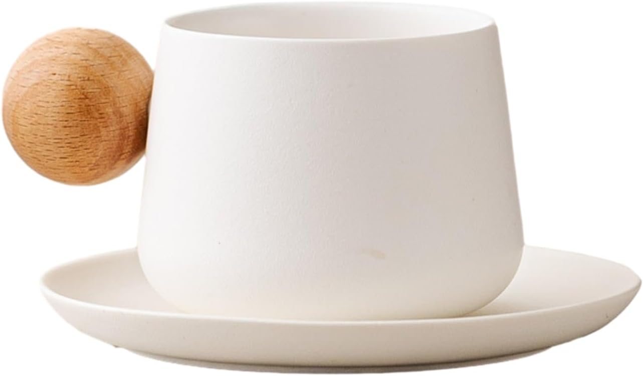 Set of 2 Cup with Saucer White