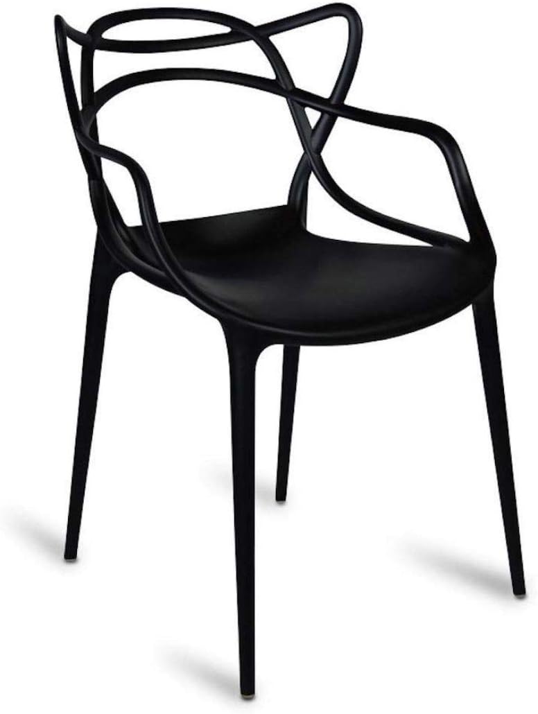 Colorful Modern Design Plastic Chair Black
