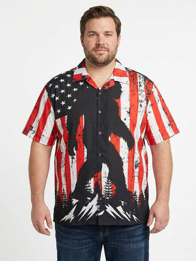 Poly Print Hawaiian Plus Shirts BIGFOOT USA