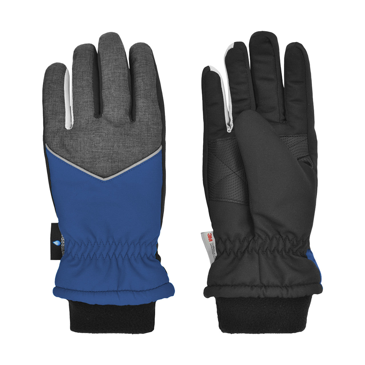 HEATHERED SKI GLOVE - SIZE 8-12  BOYS