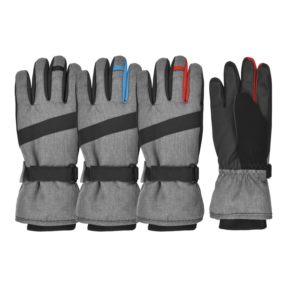 HEATHERED TASLON SKI GLOVE - SIZE 8-16 BOYS
