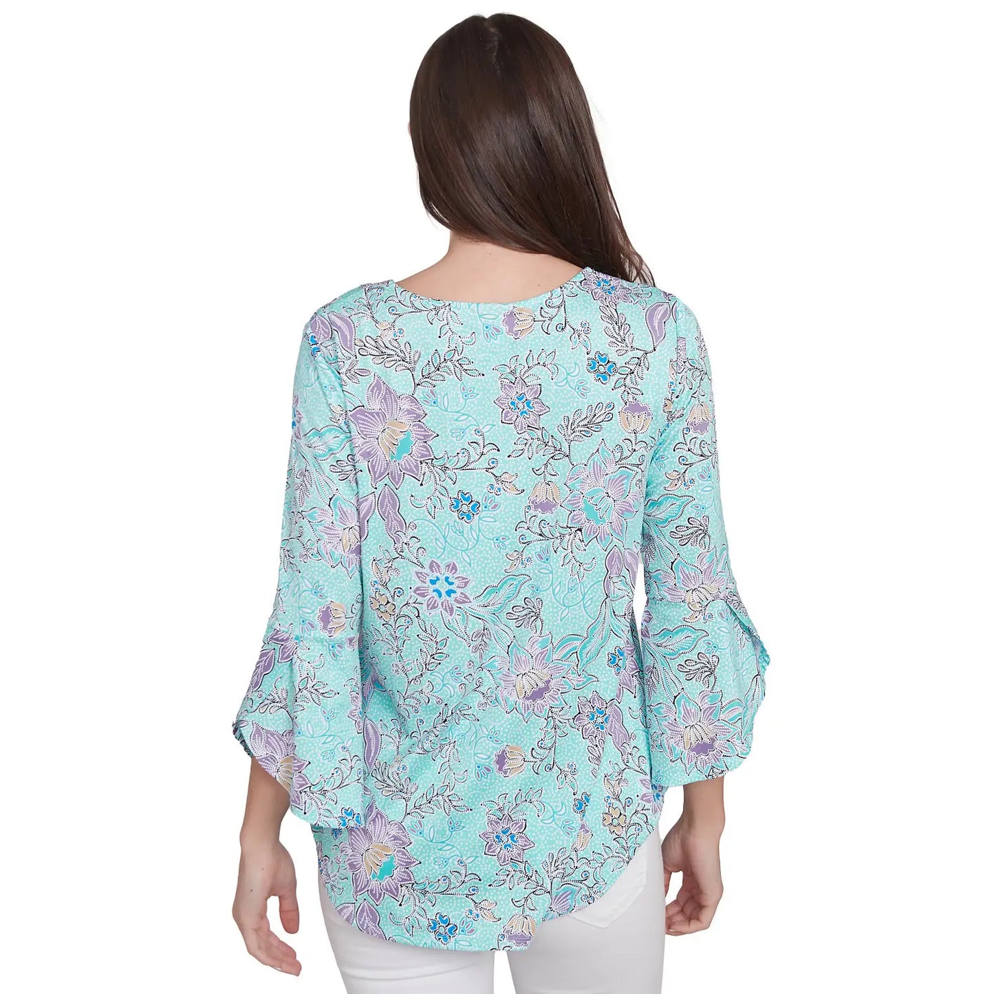 Metallic Floral Puff Print Knit Top Julep Multi - Ruby Rd
