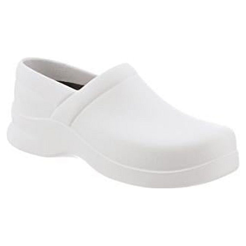 Zueco liso blanco con parte trasera cerrada
