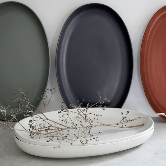 Large Oval Platter Pacifica Vanilla 16"