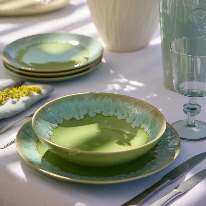 Plato llano Taormina Verde Lima 11"