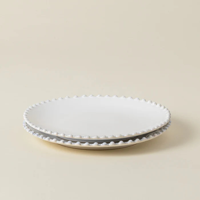 Plato de ensalada/postre blanco perla de 8"