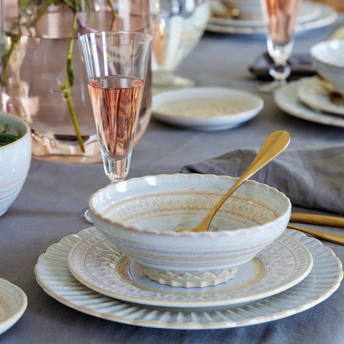 Plato de Ensalada/Postre Cristal Nácar Azul 23 cm