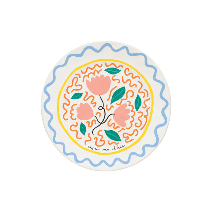 Dinner Plate Capri Ma Chérie Summer Bliss  Tulip White 11"