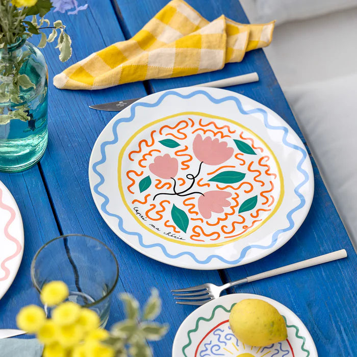 Dinner Plate Capri Ma Chérie Summer Bliss  Tulip White 11"