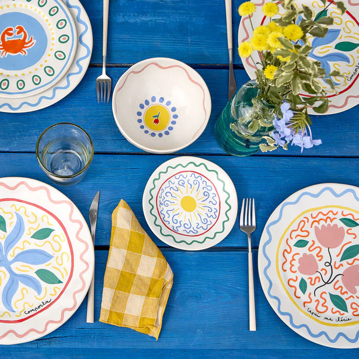 Dinner Plate Capri Ma Chérie Summer Bliss  Tulip White 11"